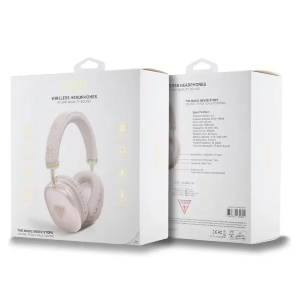 Casque Bluetooth Guess 4G Pink – Image 2