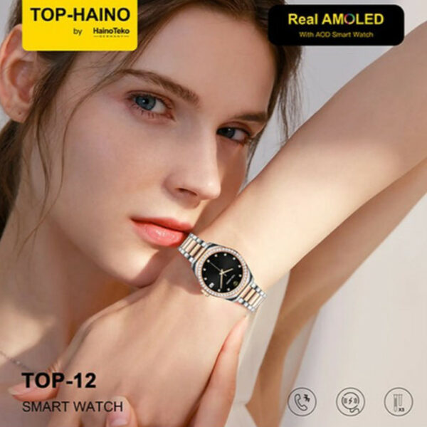 Montre connectée haino teko top-12 acier inoxydable