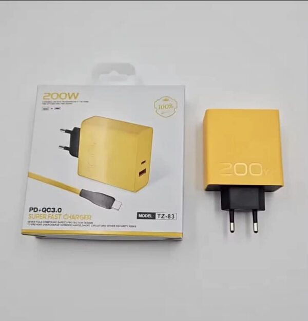 Chargeur mural couleur 200W pour type-c + USB – Image 2