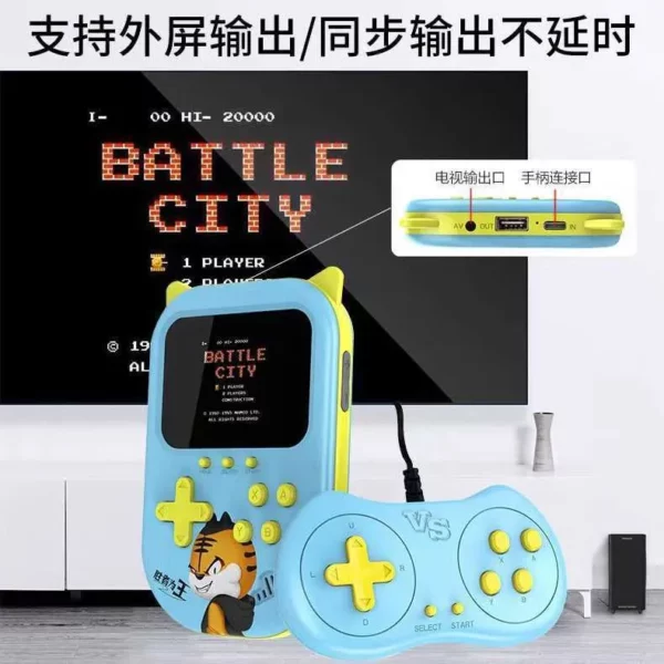 Console de jeu portable A11 Cat Ear avec fonction de banque d'énergie Écran de 3.5 pouces Console de jeu classique rétro 500 en 1 Jeux – Image 5