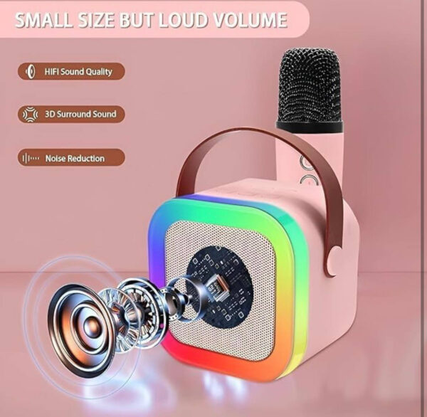 K12 Mini microphone audio Karaoke Family sans fil Bluetooth extérieur Haut-parleur – Image 3